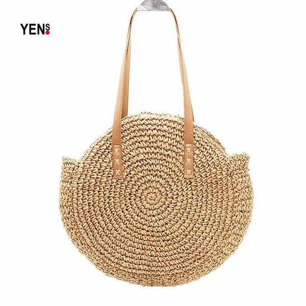 new brand women straw bag round retro summer rattan bag knitting shoulder lady woven circle tote beach bohemia handbag
new brand women straw bag round retro summer rattan bag knitting shoulder lady woven circle tote beach bohemia handbag