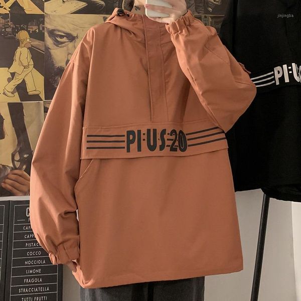 japanese men's hooded jackets 2020 autumn new letter printed men oversized zipper jacket coats plus size man clothe1, Black;brown
japanese men's hooded jackets 2020 autumn new letter printed men oversized zipper jacket coats plus size man clothe1, Black;brown