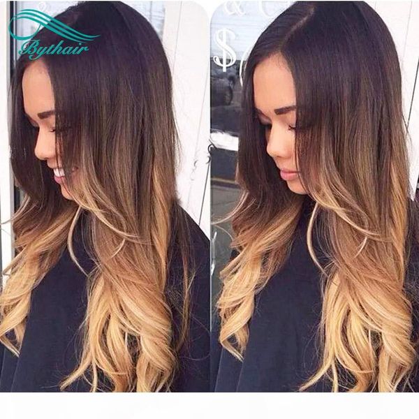 bythair three tone ombre color pre plucked natural wavy full lace human hair wigs brazilian hair lace front wig with baby hairs, Black;brown
bythair three tone ombre color pre plucked natural wavy full lace human hair wigs brazilian hair lace front wig with baby hairs, Black;brown