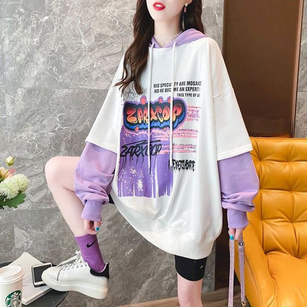 korean version of loose fake two-piece sweatshirt women hooded 2020 autumn new mid-length student all-match jacket trend q1219, Black;white
korean version of loose fake two-piece sweatshirt women hooded 2020 autumn new mid-length student all-match jacket trend q1219, Black;white
