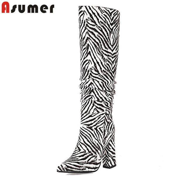 boots asumer 2021 arrive high heel women autumn winter fashion party shoes pointed toe zebra knee, Black
boots asumer 2021 arrive high heel women autumn winter fashion party shoes pointed toe zebra knee, Black