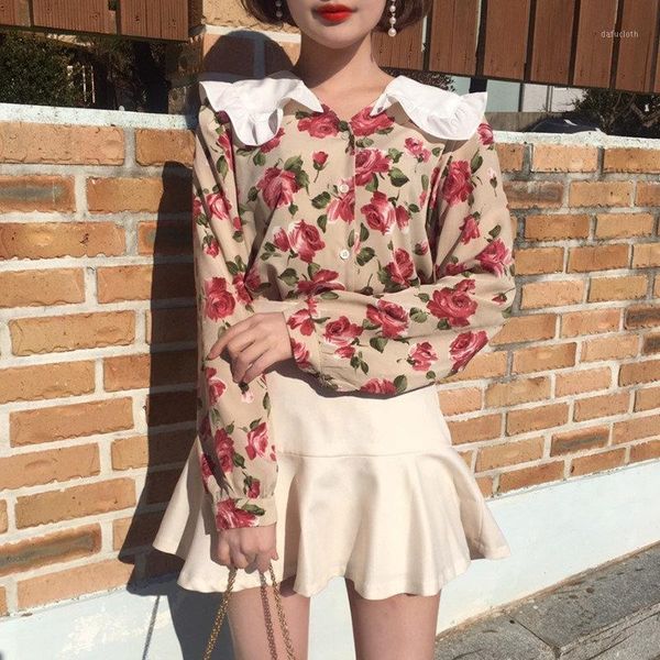 2020 sweet all-match florals loose elegant shirts stylish women office lady print roses blouses1, White
2020 sweet all-match florals loose elegant shirts stylish women office lady print roses blouses1, White