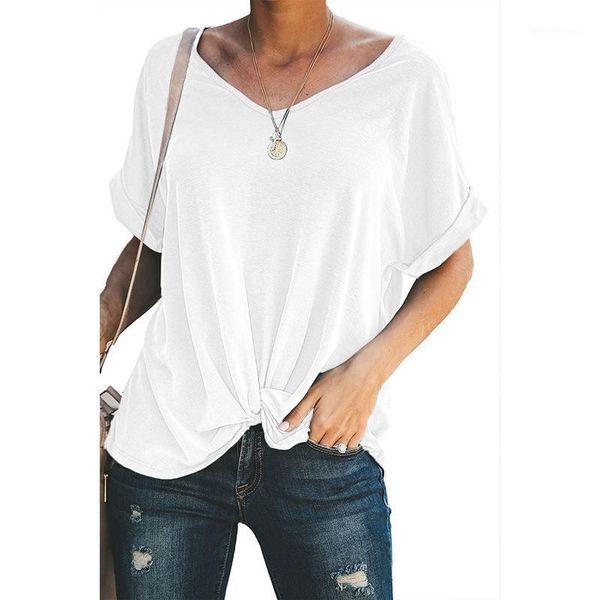 women's blouses & shirts black white plain crew neck short sleeve twist tee blouse women v solid color plus size 2xl casual 1
women's blouses & shirts black white plain crew neck short sleeve twist tee blouse women v solid color plus size 2xl casual 1