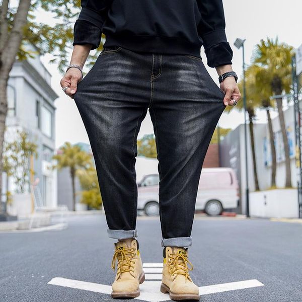 men's jeans 2021 autumn and winter plus size fashion casual loose stretch trousers harem pants 46 48, Blue
men's jeans 2021 autumn and winter plus size fashion casual loose stretch trousers harem pants 46 48, Blue