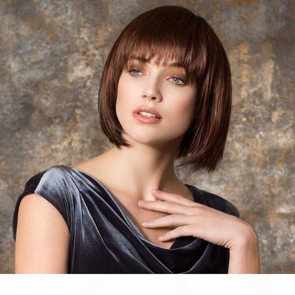 europe and america brown short hair female fashion qi air bangs bobo head short straight hair fluffy face chemical fiber hair wig set, Black;brown
europe and america brown short hair female fashion qi air bangs bobo head short straight hair fluffy face chemical fiber hair wig set, Black;brown