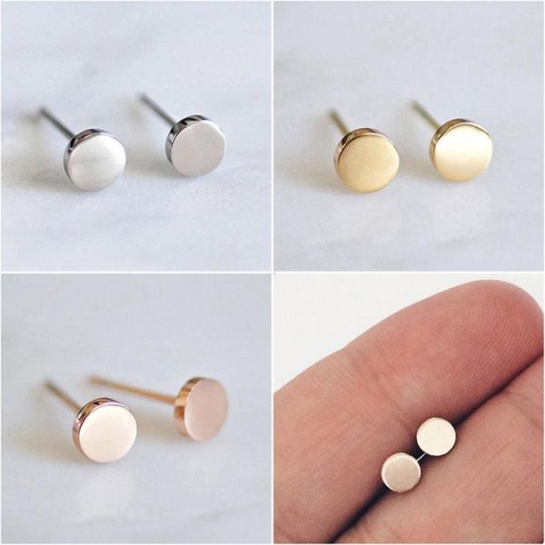 women minimalist 316l stainless steel stud earrings tiny round earrings for lady elegant allergy stud, Golden;silver
women minimalist 316l stainless steel stud earrings tiny round earrings for lady elegant allergy stud, Golden;silver
