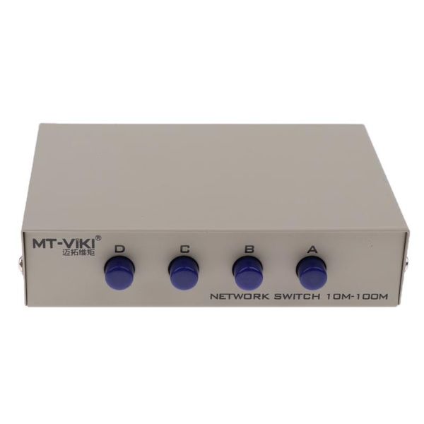network switches 4 ports rj45 manual ab sharing switch box selector splitter hub case
