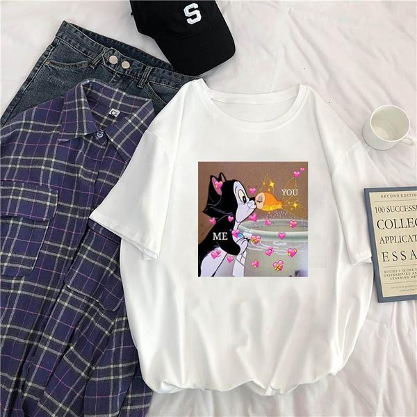 cute new fashion women tshirt loose cartoon cat mouse print short sleeve o-neck women's large size t-shirt female tee shirt, White
cute new fashion women tshirt loose cartoon cat mouse print short sleeve o-neck women's large size t-shirt female tee shirt, White