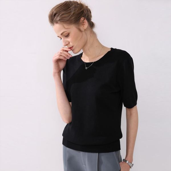 knitting shirt women summer short sleeves o neck classic short warm fashionable casual pullover tees, White;black
knitting shirt women summer short sleeves o neck classic short warm fashionable casual pullover tees, White;black