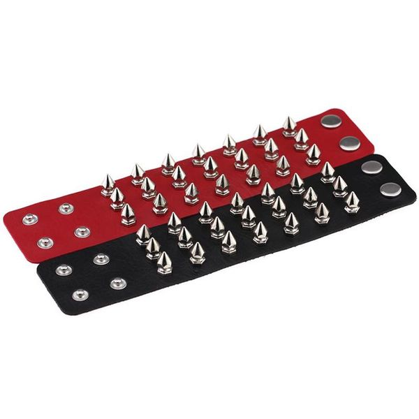 qrhyk unique 3 rows spikes rivet stud wide cuff leather punk gothic rock bangle harness bracelets for women men jewelry, Black
qrhyk unique 3 rows spikes rivet stud wide cuff leather punk gothic rock bangle harness bracelets for women men jewelry, Black