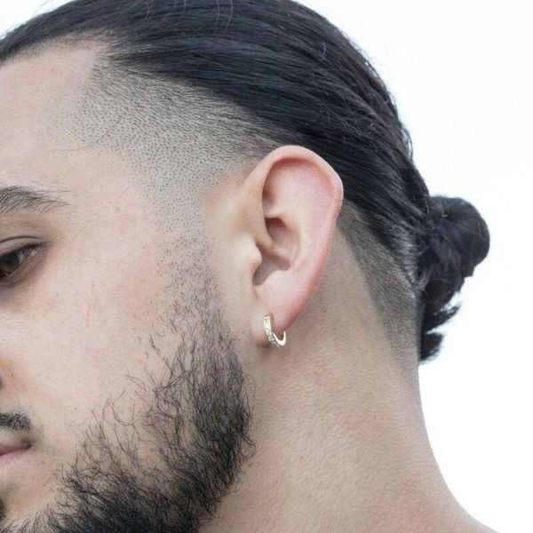 zhouyang hoop men's earrings tiny classic minimalist jewelry with stones gold color accesories for women gold color gifts kae179, Golden;silver
zhouyang hoop men's earrings tiny classic minimalist jewelry with stones gold color accesories for women gold color gifts kae179, Golden;silver