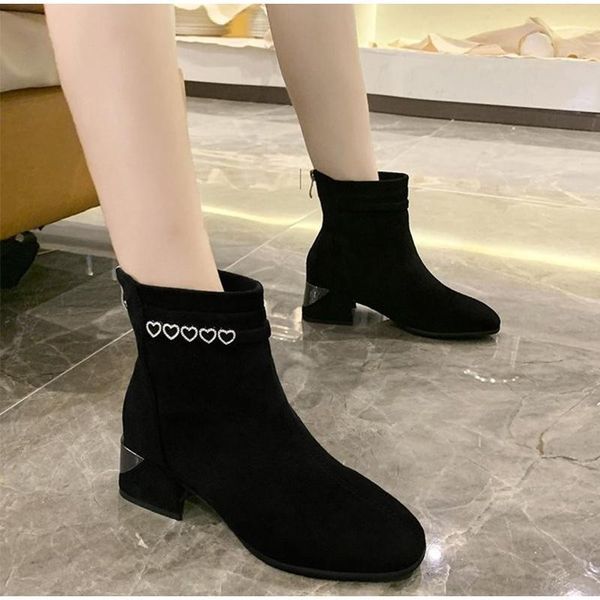 women ankle boots ladies shoes autumn fashion pumps zipper seude med heels female boots woman footwear 2020 new, Black
women ankle boots ladies shoes autumn fashion pumps zipper seude med heels female boots woman footwear 2020 new, Black