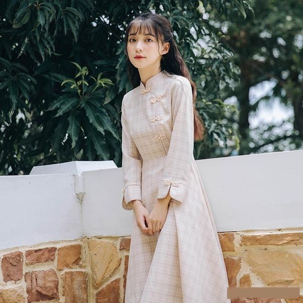 autumn autumn dress 2020 new style young women's small cheongsam french small people cheongsam improvement nvrem, Black;gray
autumn autumn dress 2020 new style young women's small cheongsam french small people cheongsam improvement nvrem, Black;gray