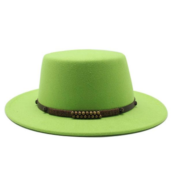 fedora hat women solid color flat wide brim green black felt hat chain simple vintage gentleman elegant winter women's felt, Blue;gray
fedora hat women solid color flat wide brim green black felt hat chain simple vintage gentleman elegant winter women's felt, Blue;gray