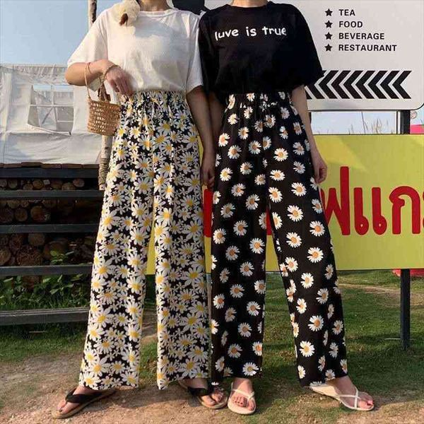 small daisy floral oversized pants womens summer straight high waist casual nine-point pants loose wild wide-leg, Black;white
small daisy floral oversized pants womens summer straight high waist casual nine-point pants loose wild wide-leg, Black;white