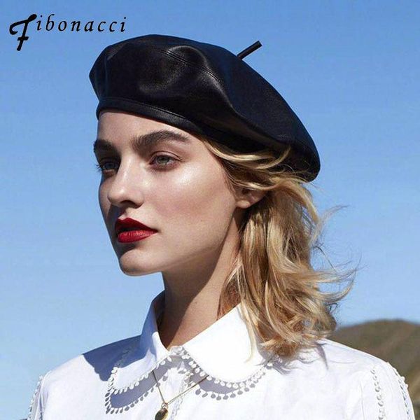 berets 2021 fashion autumn winter black pu leather beret hat women cap female french homme brand, Blue;gray
berets 2021 fashion autumn winter black pu leather beret hat women cap female french homme brand, Blue;gray