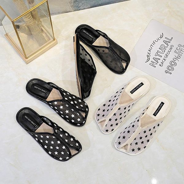 sandals trendy lace cut-out star sewing square toe slippers women breathable closed mules slides personality flats women20211, Black
sandals trendy lace cut-out star sewing square toe slippers women breathable closed mules slides personality flats women20211, Black