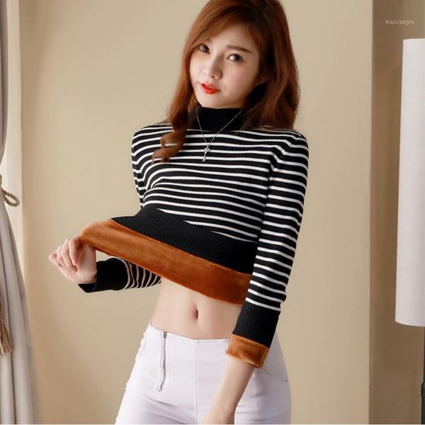 autumn and winter with sweater ladies thickened warm body tight slim high collar jacket knit a variety of, White;black
autumn and winter with sweater ladies thickened warm body tight slim high collar jacket knit a variety of, White;black