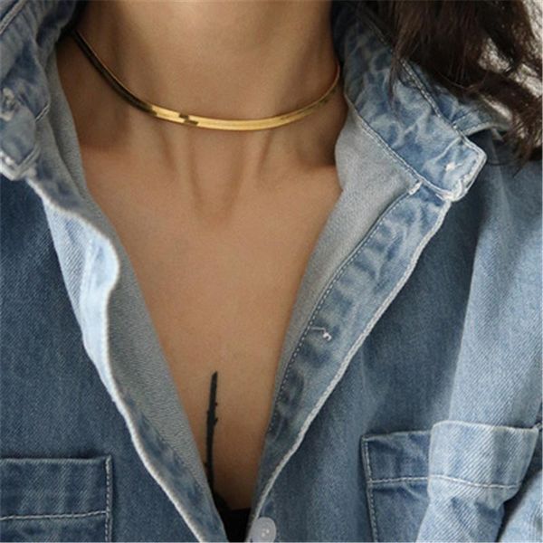 chokers simple weaved wide chains necklace clavicle textured choker necklaces for women vintage collier female minimalist chain, Golden;silver
chokers simple weaved wide chains necklace clavicle textured choker necklaces for women vintage collier female minimalist chain, Golden;silver