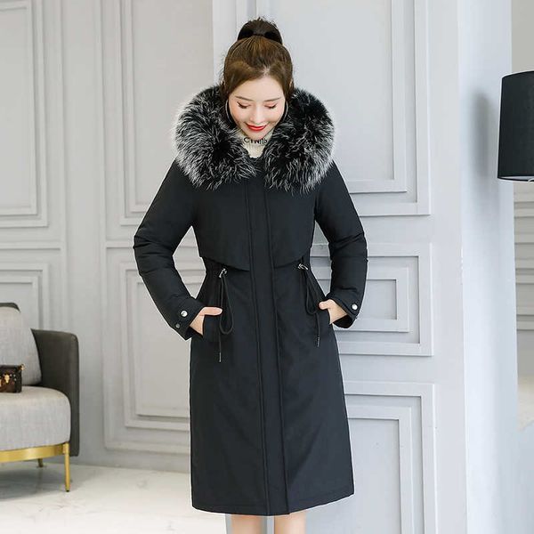 korean style women's winter long jackets slim wool liner female cold coat plus size hooded with fur collar thick parkas woman 201014, Black
korean style women's winter long jackets slim wool liner female cold coat plus size hooded with fur collar thick parkas woman 201014, Black