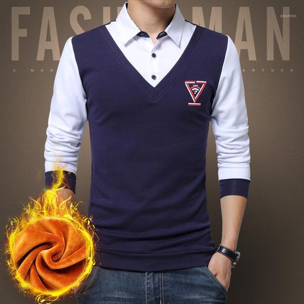 long sleeves for men wear in autumn and winter shirts men's knitted fake two plushed and thickened korean winter bottom shirts1, White;black
long sleeves for men wear in autumn and winter shirts men's knitted fake two plushed and thickened korean winter bottom shirts1, White;black