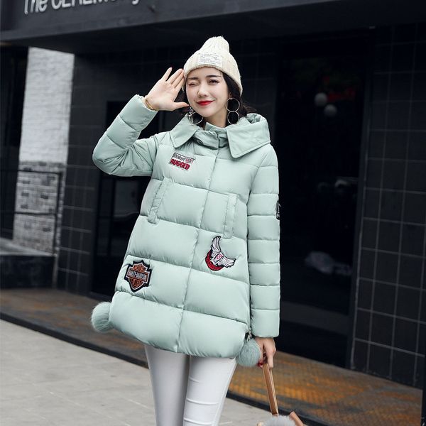 2021 new women's winter parkas jacket cotton with hood wadded loose embroidered female parka plus size jackets wxf200 f23r, Black
2021 new women's winter parkas jacket cotton with hood wadded loose embroidered female parka plus size jackets wxf200 f23r, Black