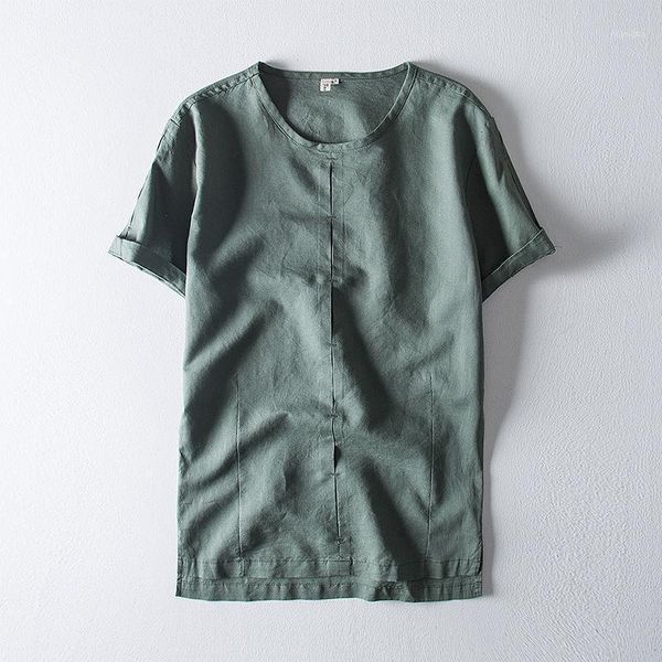 summer short sleeve men's casual slim fit cotton linen t-shirt japan solid color minimalist simple pullover tee, White;black
summer short sleeve men's casual slim fit cotton linen t-shirt japan solid color minimalist simple pullover tee, White;black