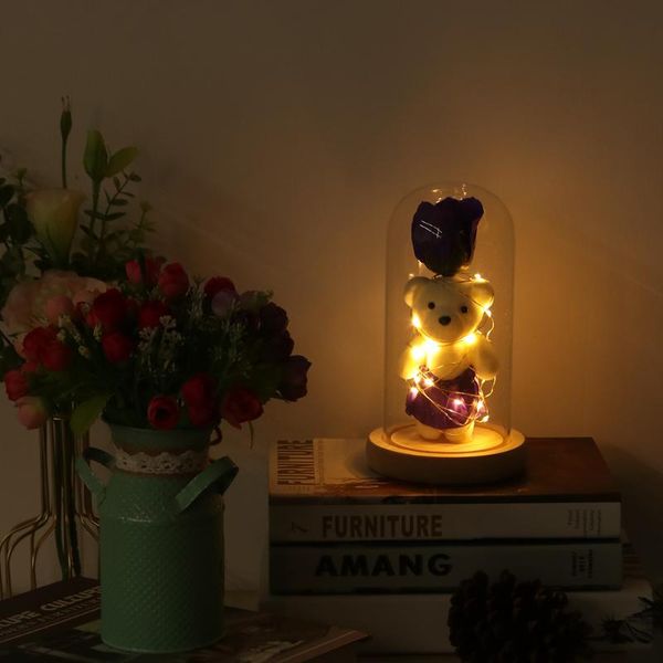 wedding companion gift led rose bear decoration immortal floral ornament with glass cover imitating valentine's day
wedding companion gift led rose bear decoration immortal floral ornament with glass cover imitating valentine's day
