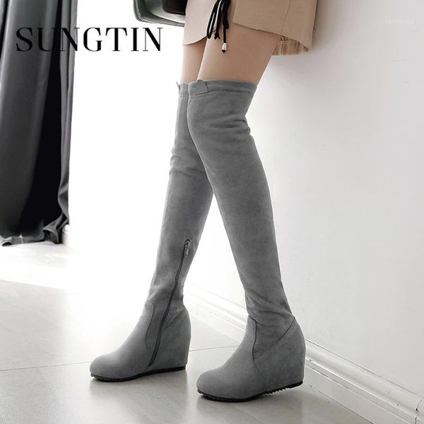 boots sungtin faux suede stretch thigh high autumn winter plush warm long solid black grey plus size over the knee1 
boots sungtin faux suede stretch thigh high autumn winter plush warm long solid black grey plus size over the knee1