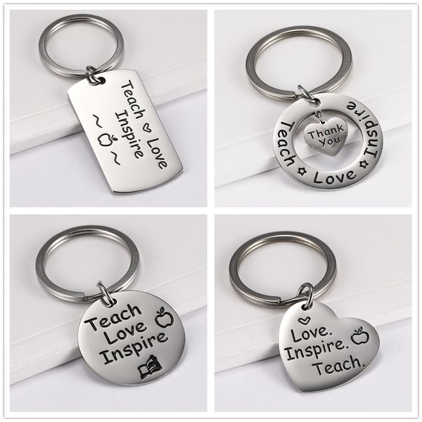 10pcs/set teach love inspire key chain finder stainless steel fashion heart round rectangle charm pendant keyring new year gift, Slivery;golden
10pcs/set teach love inspire key chain finder stainless steel fashion heart round rectangle charm pendant keyring new year gift, Slivery;golden