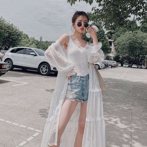 new chiffon sun proof clothes women's loose large medium length cardigan clothes sunscreen clothescoat sunscreen clothessuper fairy cov, Black;gray
new chiffon sun proof clothes women's loose large medium length cardigan clothes sunscreen clothescoat sunscreen clothessuper fairy cov, Black;gray