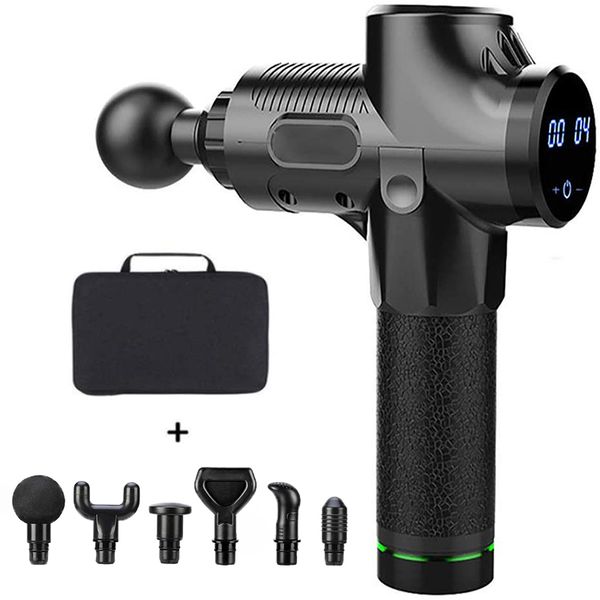 deep tissue muscle massage gun with 6 interchangeable heads, 30 speed levels for adjustable percussion, quiet handheld massager
deep tissue muscle massage gun with 6 interchangeable heads, 30 speed levels for adjustable percussion, quiet handheld massager