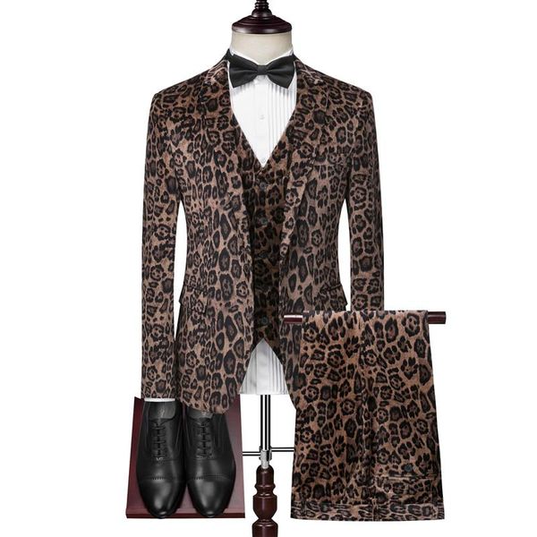men's suits & blazers mens autumn winter leopard velvet suit set 3 piece (blazer + vest pants) high-end dinner dress fashion nightclub, White;black
men's suits & blazers mens autumn winter leopard velvet suit set 3 piece (blazer + vest pants) high-end dinner dress fashion nightclub, White;black