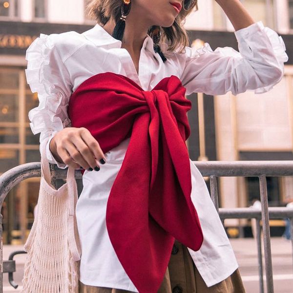 2020 early spring solid color womens shirt graceful and fashionable office lady style fungus long sleeve lapel shirt womens shirt, White
2020 early spring solid color womens shirt graceful and fashionable office lady style fungus long sleeve lapel shirt womens shirt, White