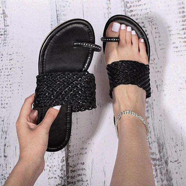 slippers mcckle women summer ladies clip toe casual fashion female pu leather weave beach woman flip flops flat shoe, Black
slippers mcckle women summer ladies clip toe casual fashion female pu leather weave beach woman flip flops flat shoe, Black