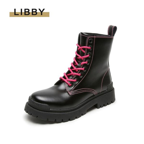 2020 autumn ladies nude boots rose red lace-up shoes round toemotorcycle boots women's thick heel short women's flat shoes, Black
2020 autumn ladies nude boots rose red lace-up shoes round toemotorcycle boots women's thick heel short women's flat shoes, Black