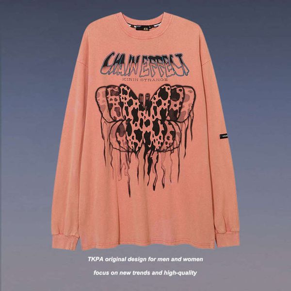tkpa high street old washing butterfly graffiti long sleeve hoodies dark loose hip hop sweater fashion men and women, Black
tkpa high street old washing butterfly graffiti long sleeve hoodies dark loose hip hop sweater fashion men and women, Black