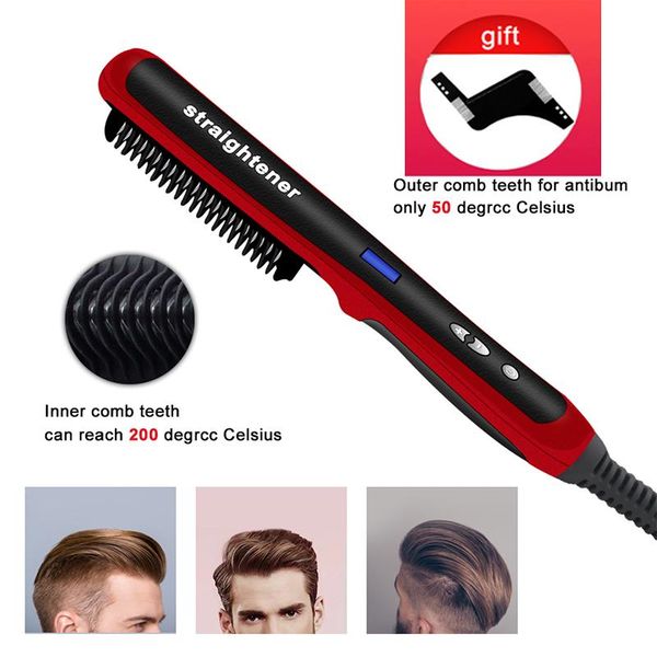 quick multifunctional men brush curler straightener 2040 straightening styler hair comb beard for straighten bbypig lipper, Black
quick multifunctional men brush curler straightener 2040 straightening styler hair comb beard for straighten bbypig lipper, Black