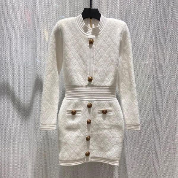 2021 spring autumn women luxury long sleeve knitted slim dresses 2 color ddxgz3, Black;gray
2021 spring autumn women luxury long sleeve knitted slim dresses 2 color ddxgz3, Black;gray