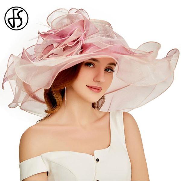 fs 2020 summer hats for women elegant large brim party wedding hat woman fedoras with big flower fascinator hat, Blue;gray
fs 2020 summer hats for women elegant large brim party wedding hat woman fedoras with big flower fascinator hat, Blue;gray
