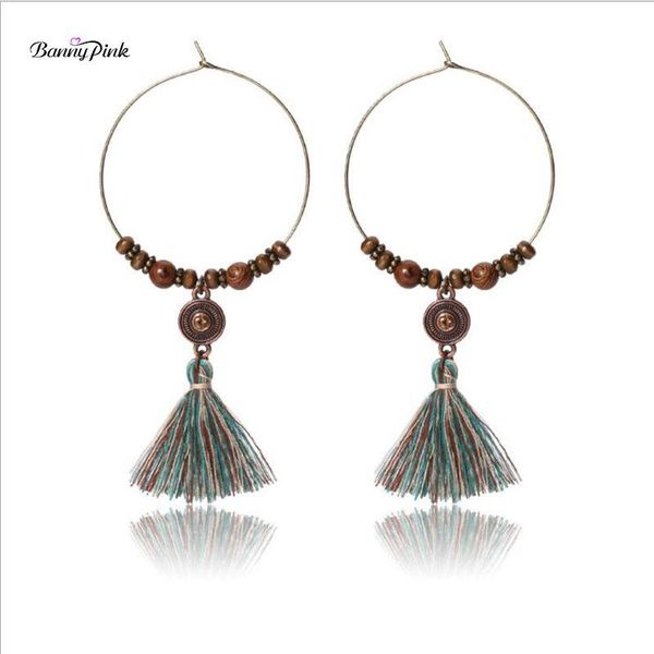 banny pink bohemia beads statement round hoop earrings for women vintage tassel pendant earrings fashion jewelry pendientes, Golden;silver
banny pink bohemia beads statement round hoop earrings for women vintage tassel pendant earrings fashion jewelry pendientes, Golden;silver