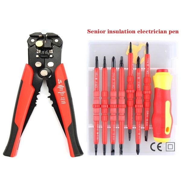 multi-function insulation screwdriver set electrician pen kit automatic wire stripper tubular crimping hand tools
multi-function insulation screwdriver set electrician pen kit automatic wire stripper tubular crimping hand tools