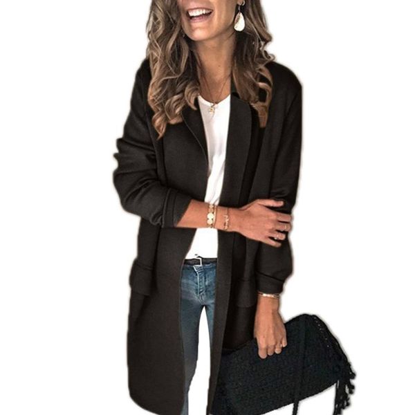 women's suits & blazers 2021 autumn winter ladies elegant casual long suit coat long-sleeve lapel fake pocket cardigan jacket solid col, White;black
women's suits & blazers 2021 autumn winter ladies elegant casual long suit coat long-sleeve lapel fake pocket cardigan jacket solid col, White;black