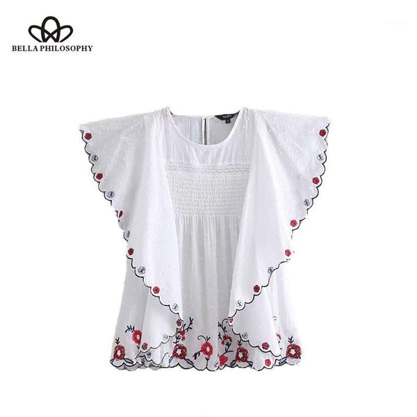 herstory ruffles floral embroidery blouse lace patchwork sleeveless pleated shirts summer ladies casual blusas1, White 
herstory ruffles floral embroidery blouse lace patchwork sleeveless pleated shirts summer ladies casual blusas1, White