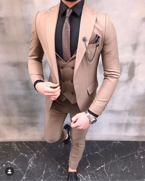khaki wedding tuxedos for groom men suits fashion costume homme slim fit blazer terno masculino 3 pieces jacket pant vest1, White;black
khaki wedding tuxedos for groom men suits fashion costume homme slim fit blazer terno masculino 3 pieces jacket pant vest1, White;black