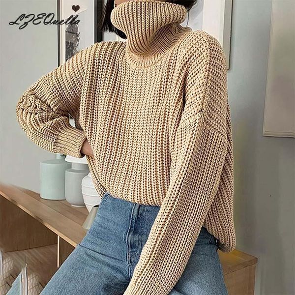 lzequella autumn winter knitted turtleneck sweater women thick long oversize sweaters women solid cashmere pullovers korean, White;black
lzequella autumn winter knitted turtleneck sweater women thick long oversize sweaters women solid cashmere pullovers korean, White;black