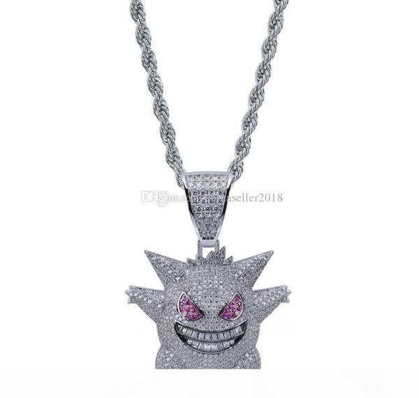 full rhinestone gengar pendant necklace creative hip hop bling bling ice out jewelry with 24 inch chain for men gift good quality, Silver
full rhinestone gengar pendant necklace creative hip hop bling bling ice out jewelry with 24 inch chain for men gift good quality, Silver
