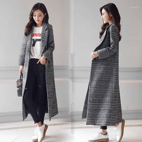 women's jacket coat female spring and autumn long coat turn down collar single breasted1, Black
women's jacket coat female spring and autumn long coat turn down collar single breasted1, Black