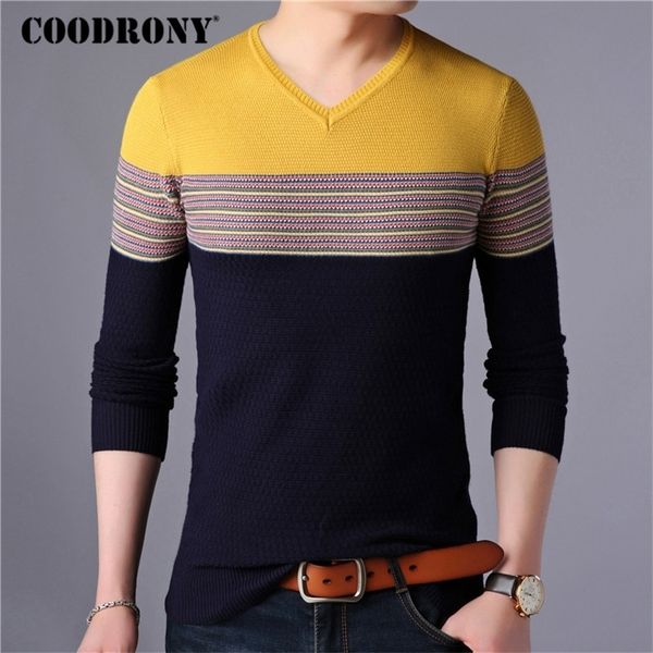 coodrony sweater streetwear fashion striped knitwear autumn winter cotton wool pullover men slim fit v-neck pull homme 91027 201212, White;black
coodrony sweater streetwear fashion striped knitwear autumn winter cotton wool pullover men slim fit v-neck pull homme 91027 201212, White;black