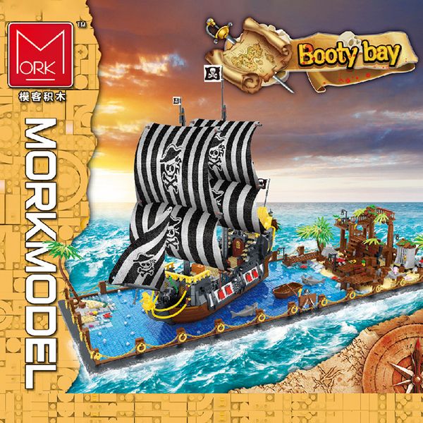 031002 Creator Movie Series Booty Bay Pirate Ship Building Blocks Toys 5937pcs Bricks